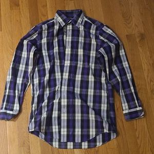 NEVER WORN Purple Plaid Dress Shirt